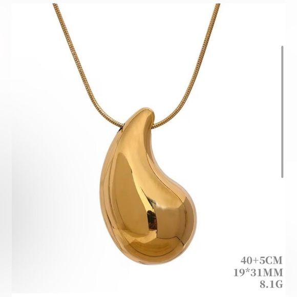 Anthro 18k Gold Plated Drop Necklace - Picture 2 of 5